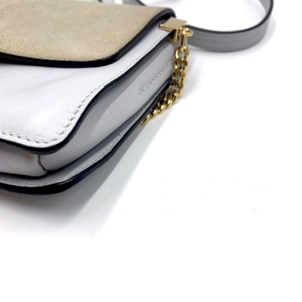 Auth CHLOE Small Faye Crossbody Bag Powder Blue Leather Putty Suede Very Good - Picture 16 of 16